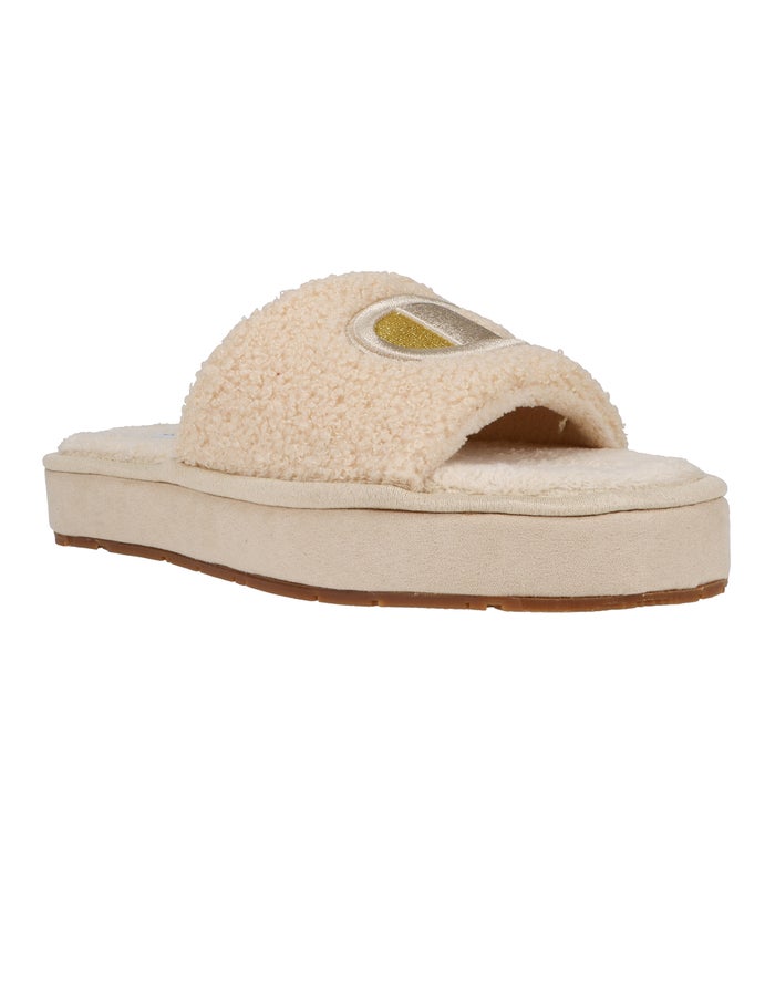 Champion Plush Cozy - Naisten Khaki Tossut - Suomi 4839571-TB